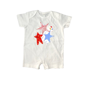 Cotton Romper 776 Shooting Stars 4th of July
