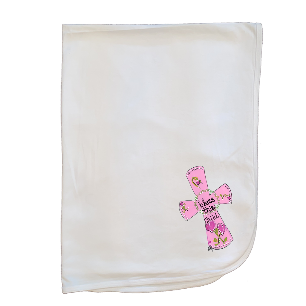 Cotton Baby Blanket 1065  Pink - Bless this Child