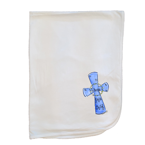 Cotton Baby Blanket 1066  Blue - Bless this Child