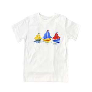 Cotton Tee Shirt Short Sleeve 53 Sailboats