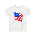 Cotton Tee Shirt Short Sleeve 2762 US Flag