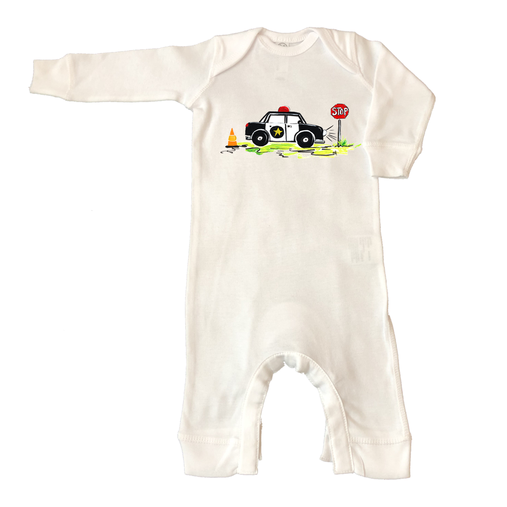 Rib Coverall Infant Baby 829 Police Car