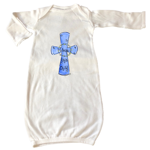Infant Gown 1066 Blue - Bless this Child