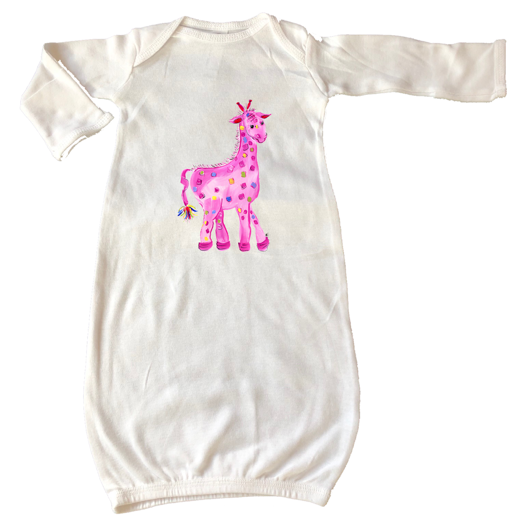 Infant Gown 31 Pink Giraffe