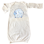Infant Gown 344 Blue Fluffy Lamb