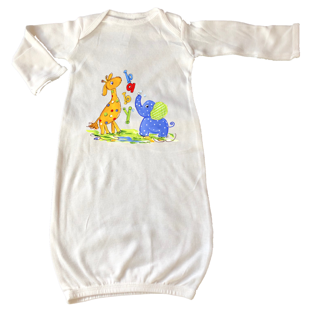 Infant Gown 771 Baby Animals