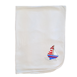 Cotton Baby Blanket 1070 Red, White, Blue Boatin