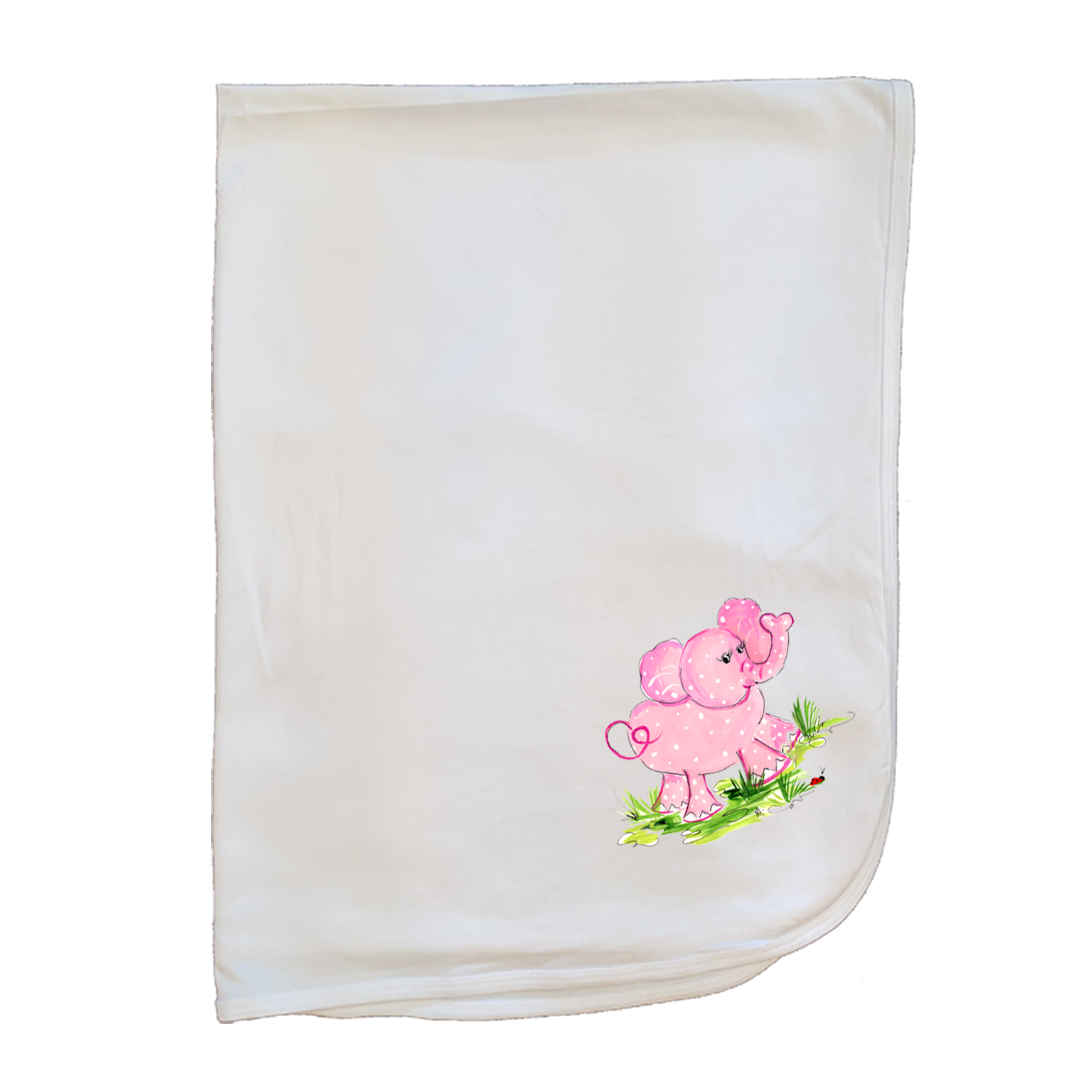 Cotton Baby Blanket 249 Pink Elephant