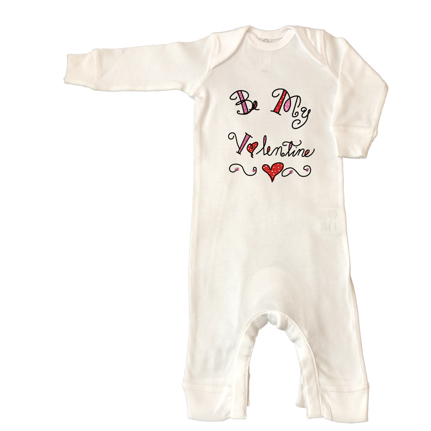Rib Coverall Infant Baby Be My Valentine IBRC200