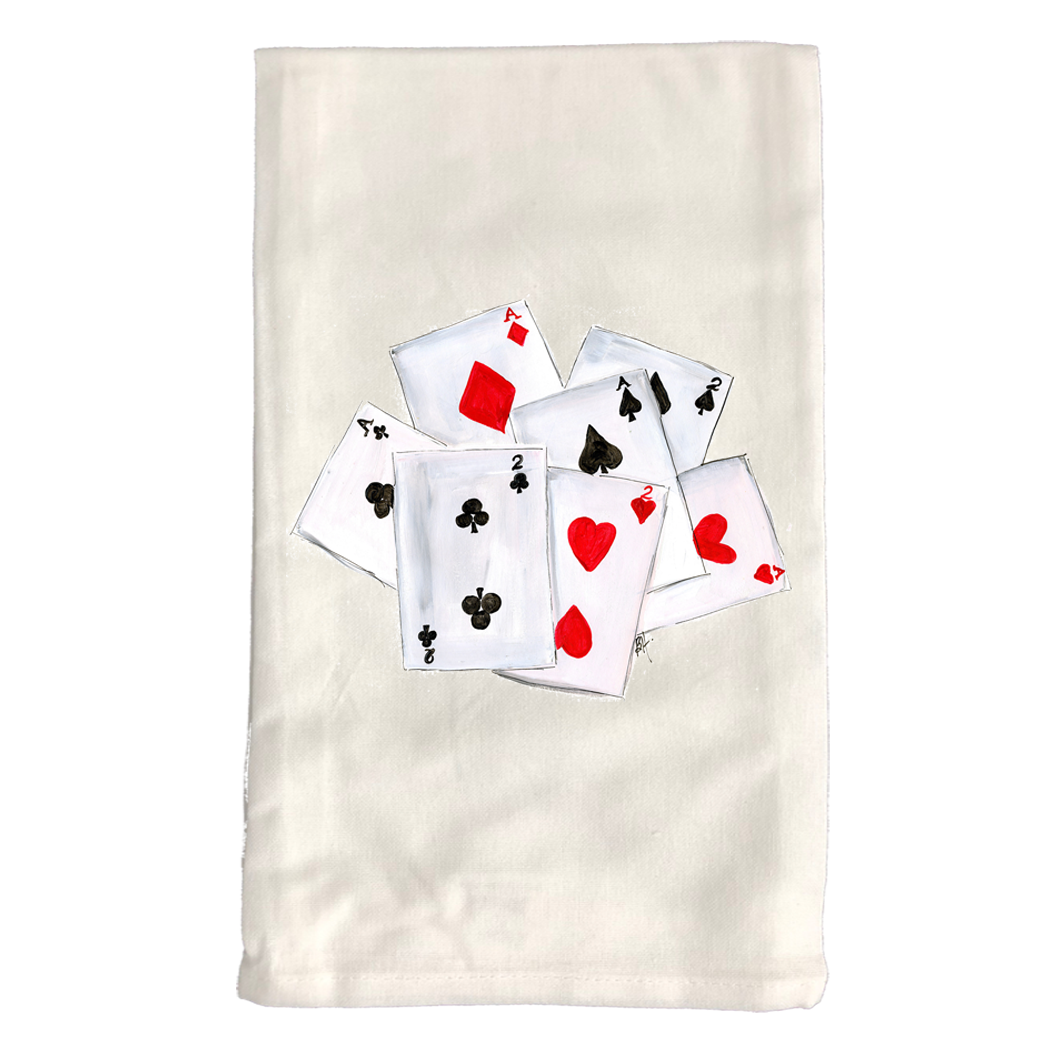 Kitchen Towel White  KT100W Playing Cards