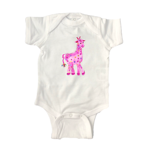 Bodysuit Short Sleeve ON31 Pink Giraffe
