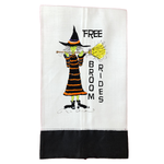Tea Towel Fall 184 Witch BLK
