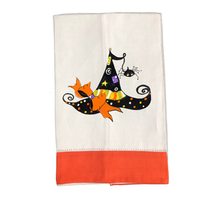Tea Towel Fall 714 Witch Hat and Spider O