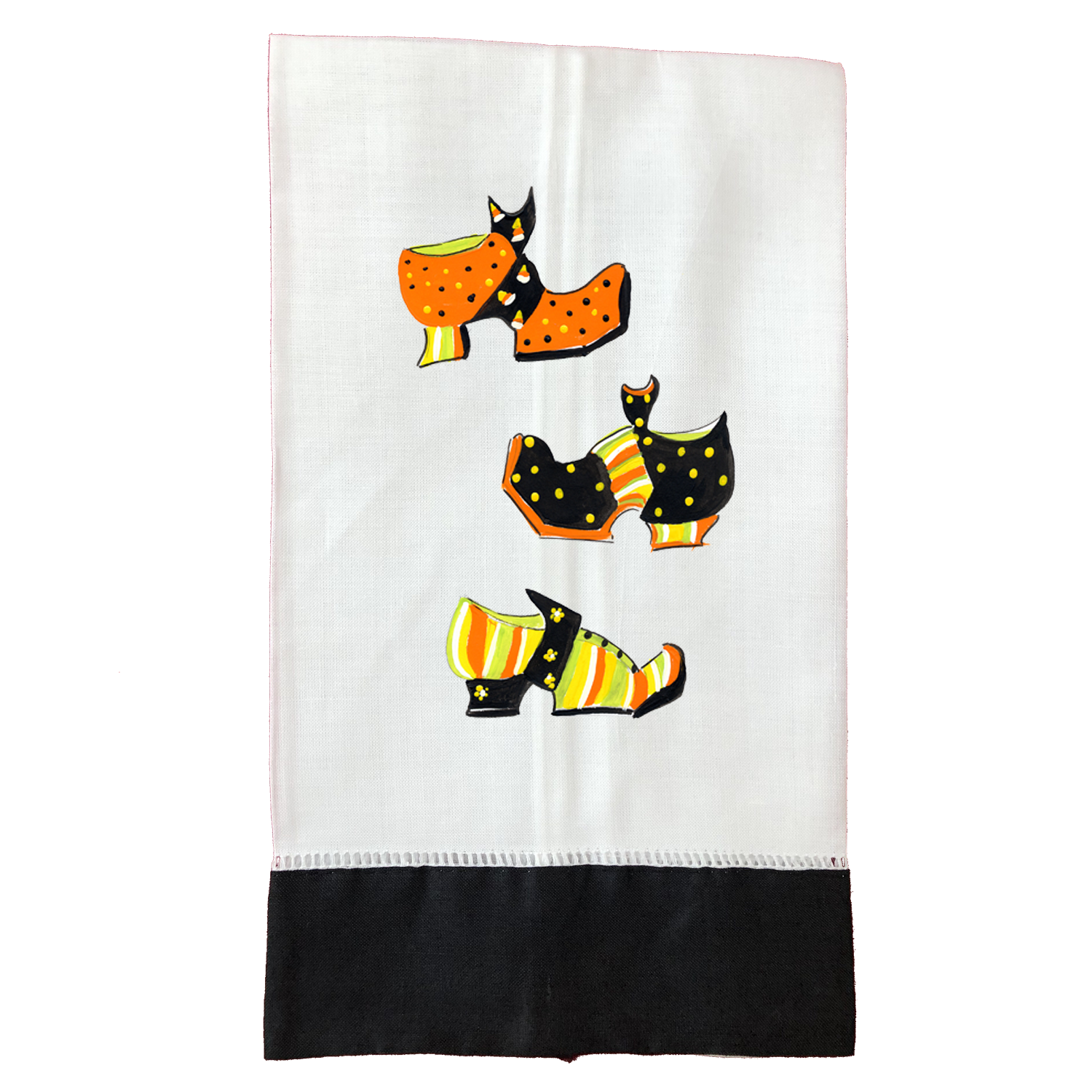 Tea Towel Fall 759 Witch Shoes BLK
