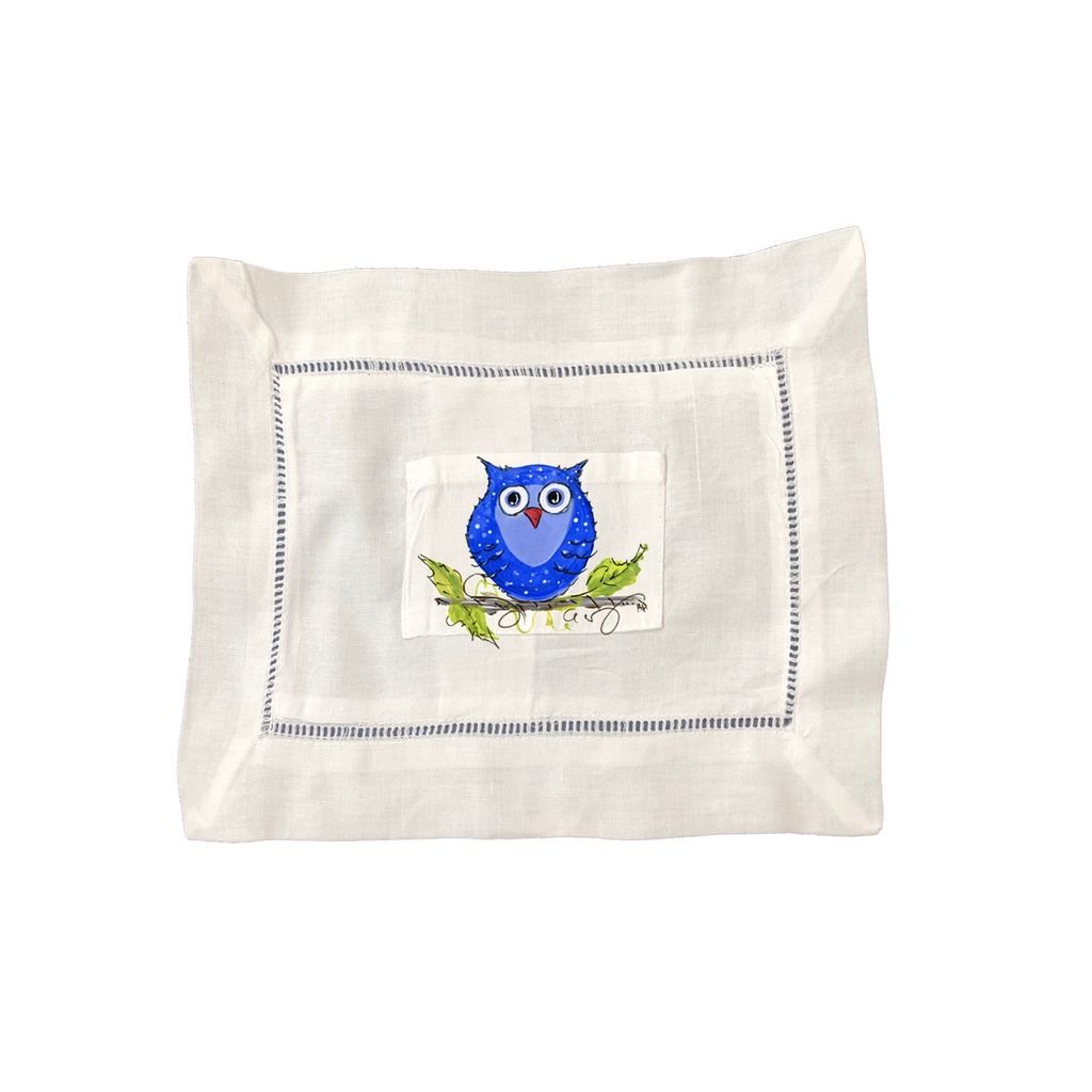 Large Tooth Fairy Pillow Blue Owl- TF931