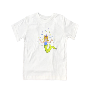 Cotton Tee Shirt Short Sleeve 1061 Bubbles Mermaid
