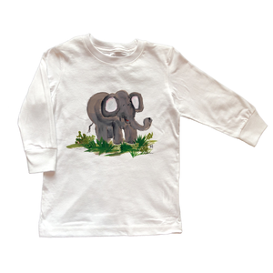 Cotton Tee Shirt Long Sleeve 2127 Elephant