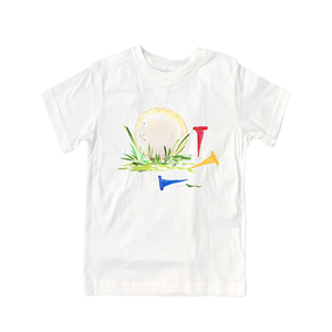 Cotton Tee Shirt Short Sleeve 2487 Golf Ball and Tees