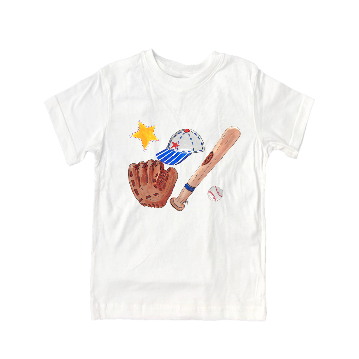 Cotton Tee Shirt Short Sleeve 408 Baseball
