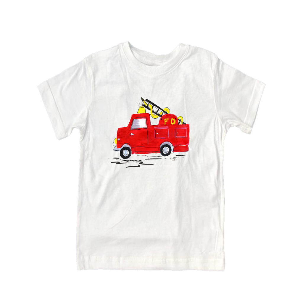 Cotton Tee Shirt Short Sleeve 57 Fire Truck