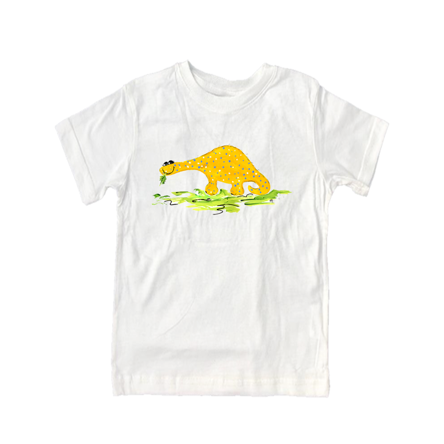 Cotton Tee Shirt Short Sleeve 603 Yellow Dino