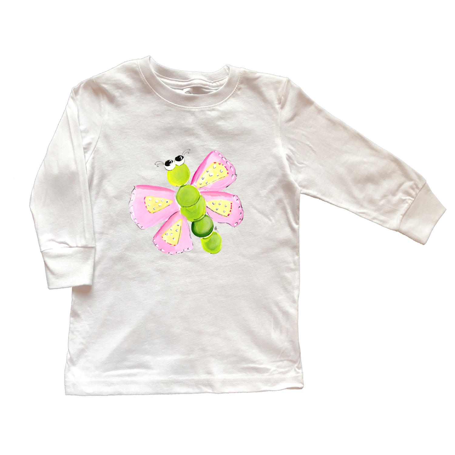 Cotton Tee Shirt Long Sleeve 658 FeFe Butterfly