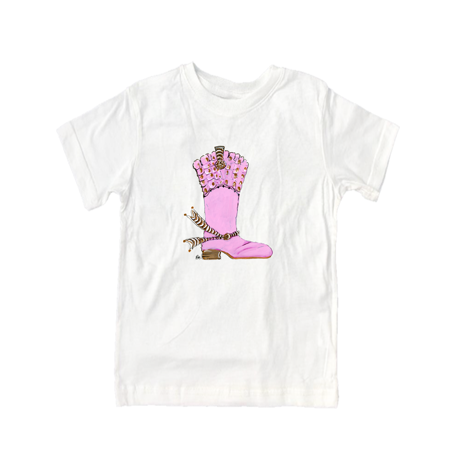 Cotton Tee Shirt Short Sleeve 952 Pink Boot
