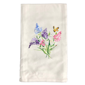 Kitchen Towel 2001 Flowers w/ butterfly