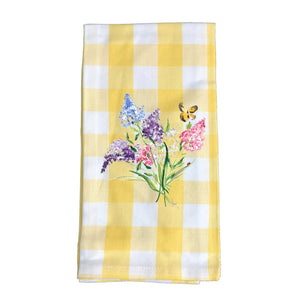Kitchen Towel 2001 Flowers w/ butterfly